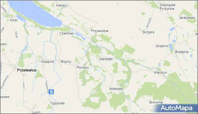 mapa Gardziec, Gardziec na mapie Targeo