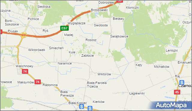 mapa Góry Świątkowskie, Góry Świątkowskie na mapie Targeo