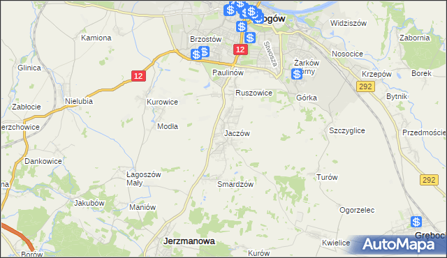 mapa Jaczów, Jaczów na mapie Targeo