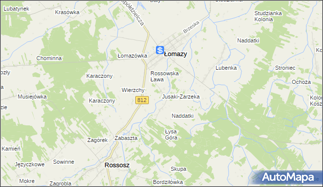 mapa Jusaki-Zarzeka, Jusaki-Zarzeka na mapie Targeo