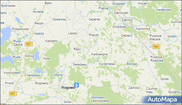 mapa Karbowizna, Karbowizna na mapie Targeo