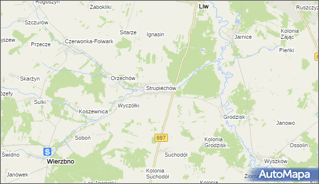 mapa Karczewiec, Karczewiec na mapie Targeo