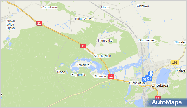 mapa Kierzkowice, Kierzkowice na mapie Targeo