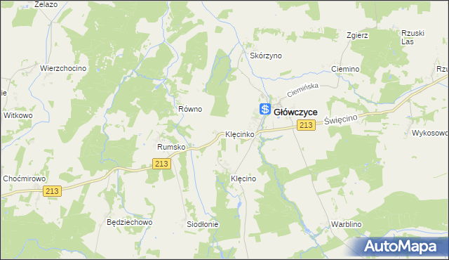 mapa Klęcinko, Klęcinko na mapie Targeo