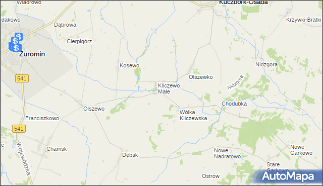 mapa Kliczewo Duże, Kliczewo Duże na mapie Targeo