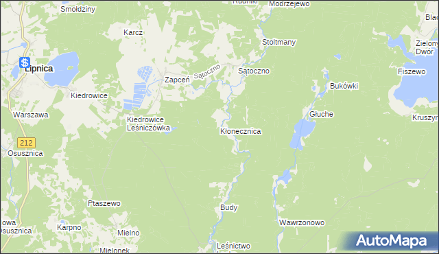 mapa Kłonecznica, Kłonecznica na mapie Targeo