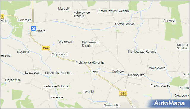 mapa Kułakowice Pierwsze, Kułakowice Pierwsze na mapie Targeo