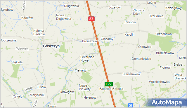 mapa Lekarcice Stare, Lekarcice Stare na mapie Targeo