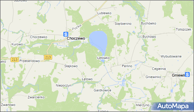 mapa Łętówko, Łętówko na mapie Targeo