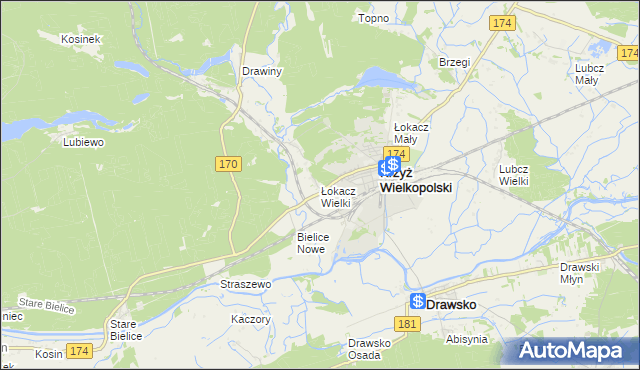 mapa Łokacz Wielki, Łokacz Wielki na mapie Targeo