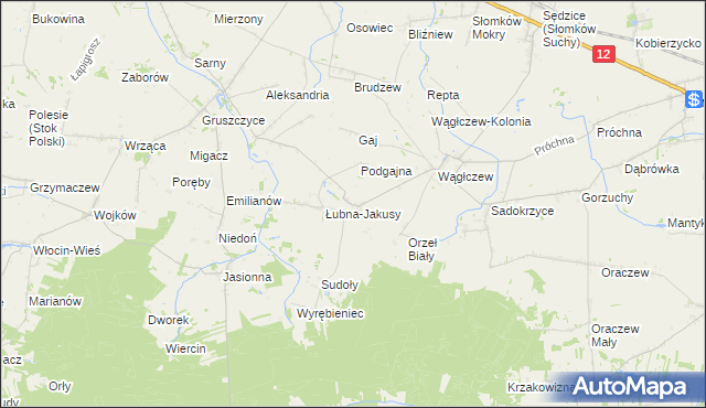 mapa Łubna-Jarosłaj, Łubna-Jarosłaj na mapie Targeo