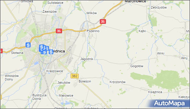 mapa Miłochów, Miłochów na mapie Targeo