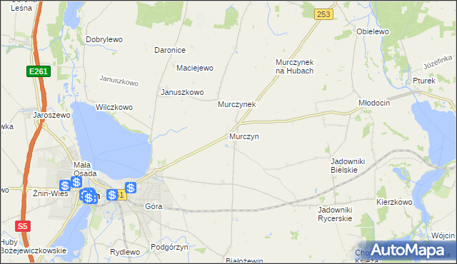 mapa Murczyn, Murczyn na mapie Targeo