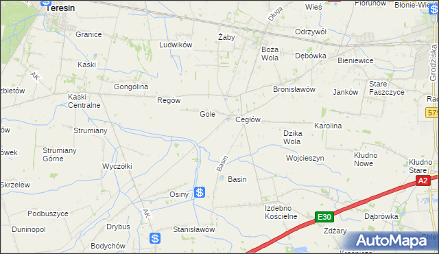 mapa Murowaniec gmina Baranów, Murowaniec gmina Baranów na mapie Targeo