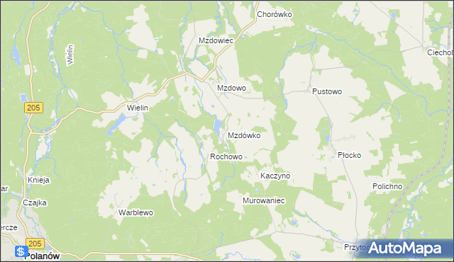 mapa Mzdówko, Mzdówko na mapie Targeo