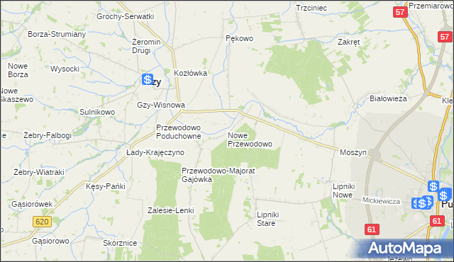 mapa Nowe Przewodowo, Nowe Przewodowo na mapie Targeo