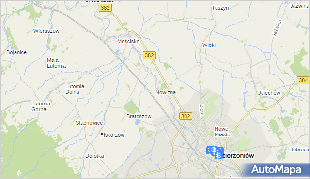mapa Nowizna gmina Dzierżoniów, Nowizna gmina Dzierżoniów na mapie Targeo