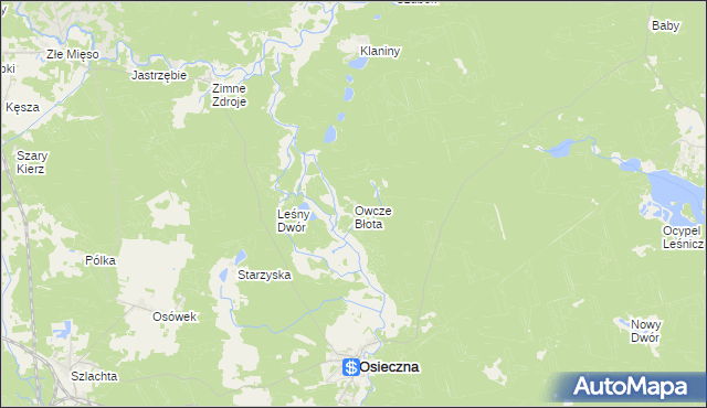 mapa Owcze Błota, Owcze Błota na mapie Targeo