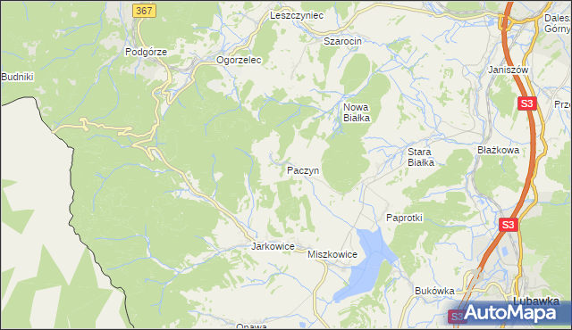 mapa Paczyn, Paczyn na mapie Targeo