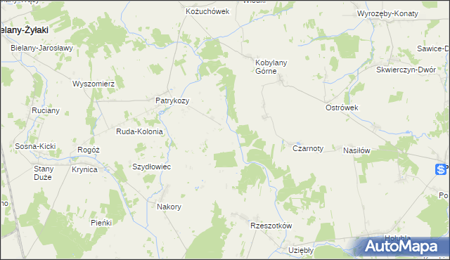 mapa Patrykozy-Kolonia, Patrykozy-Kolonia na mapie Targeo