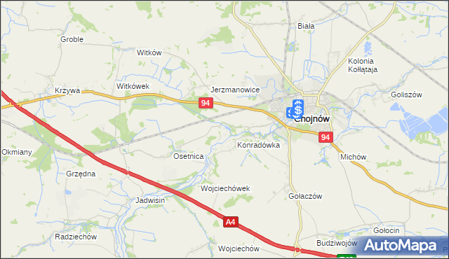 mapa Piotrowice gmina Chojnów, Piotrowice gmina Chojnów na mapie Targeo