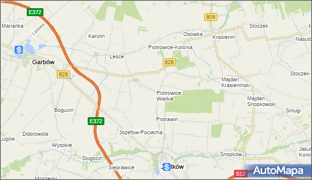 mapa Piotrowice Wielkie, Piotrowice Wielkie na mapie Targeo