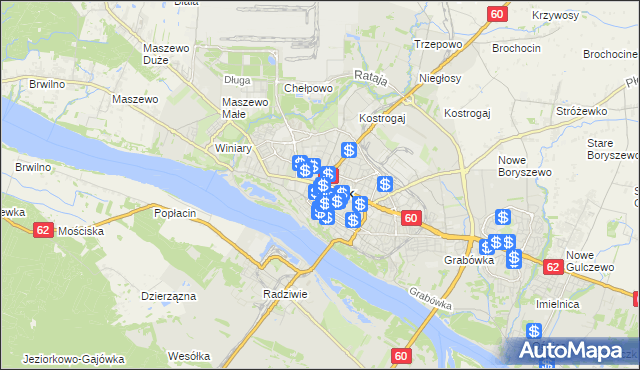 mapa Płock, Płock na mapie Targeo