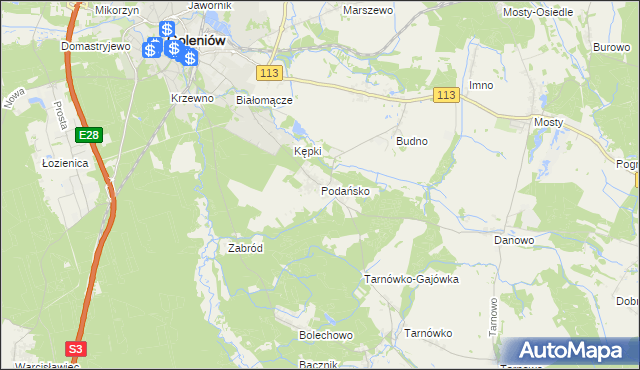 mapa Podańsko, Podańsko na mapie Targeo