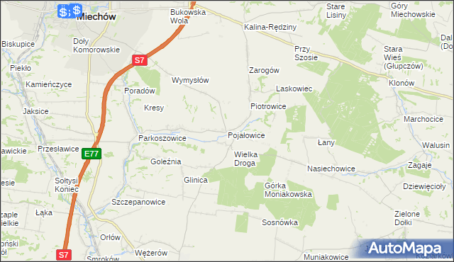 mapa Pojałowice, Pojałowice na mapie Targeo