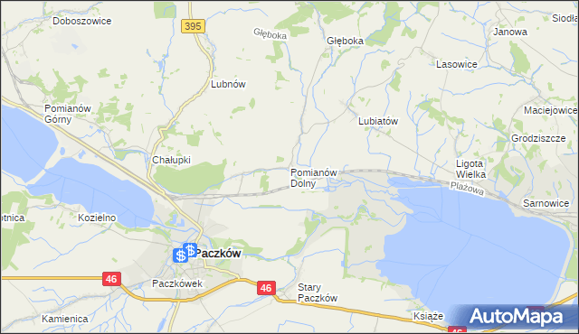 mapa Pomianów Dolny, Pomianów Dolny na mapie Targeo