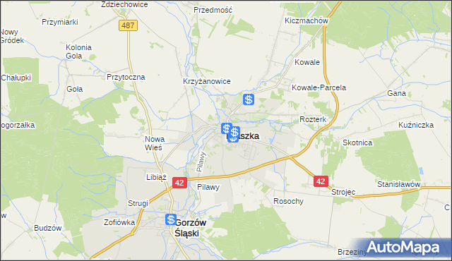 mapa Praszka, Praszka na mapie Targeo