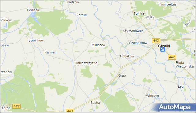 mapa Prusinów, Prusinów na mapie Targeo