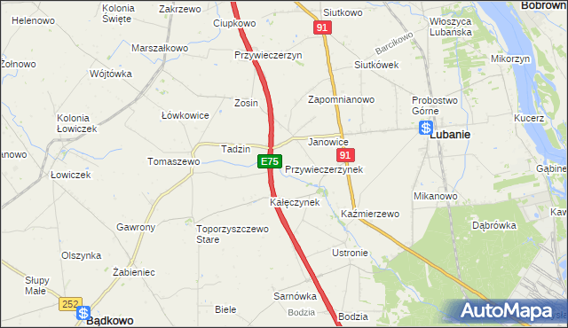 mapa Przywieczerzynek, Przywieczerzynek na mapie Targeo