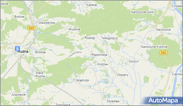 mapa Radomiłów, Radomiłów na mapie Targeo