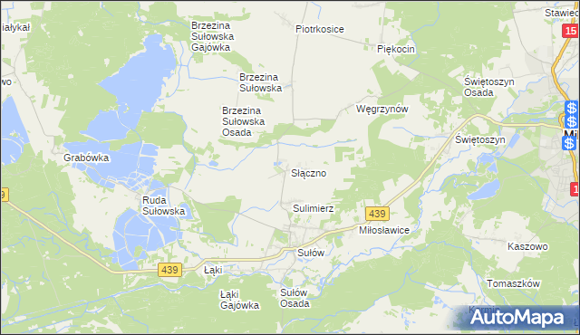 mapa Słączno, Słączno na mapie Targeo
