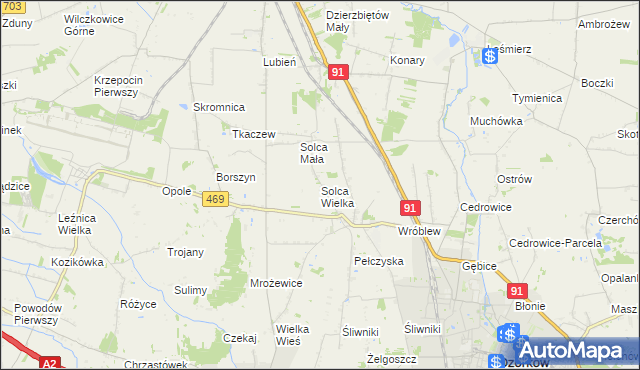mapa Solca Wielka, Solca Wielka na mapie Targeo