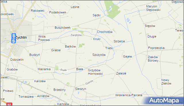 mapa Szczytów, Szczytów na mapie Targeo