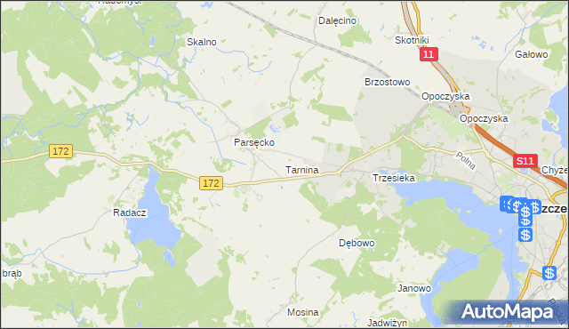 mapa Tarnina, Tarnina na mapie Targeo