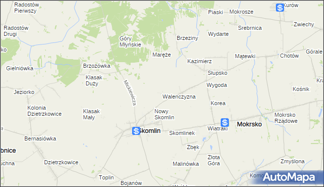 mapa Walenczyzna, Walenczyzna na mapie Targeo