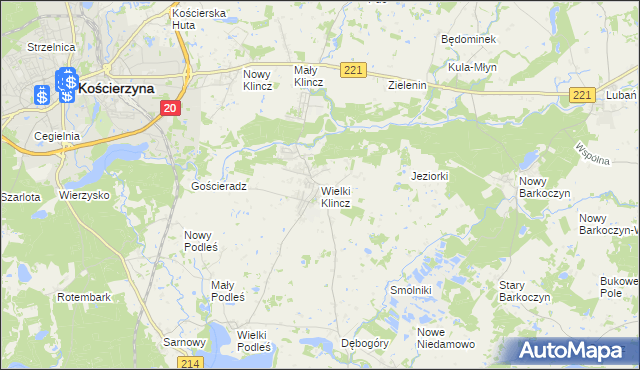 mapa Wielki Klincz, Wielki Klincz na mapie Targeo