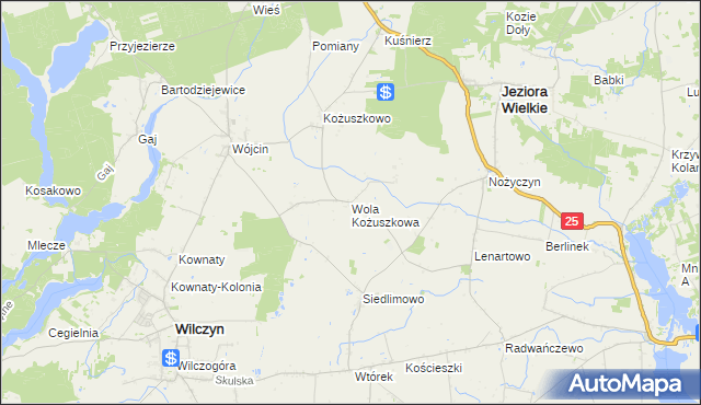 mapa Wola Kożuszkowa, Wola Kożuszkowa na mapie Targeo