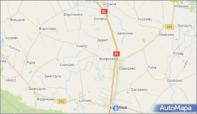 mapa Wytrębowice, Wytrębowice na mapie Targeo