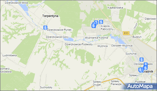 mapa Wyżnianka, Wyżnianka na mapie Targeo