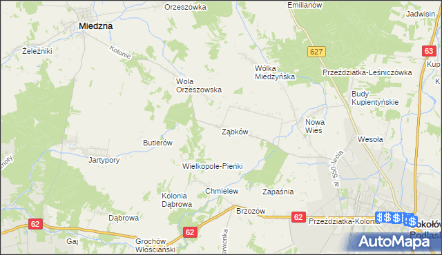 mapa Ząbków, Ząbków na mapie Targeo