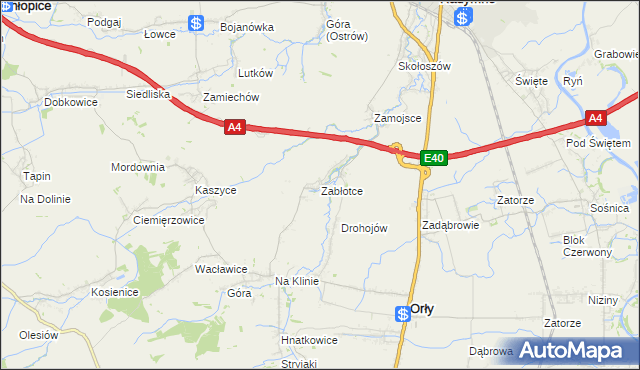 mapa Zabłotce gmina Radymno, Zabłotce gmina Radymno na mapie Targeo
