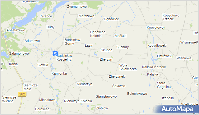 mapa Zberzyn, Zberzyn na mapie Targeo