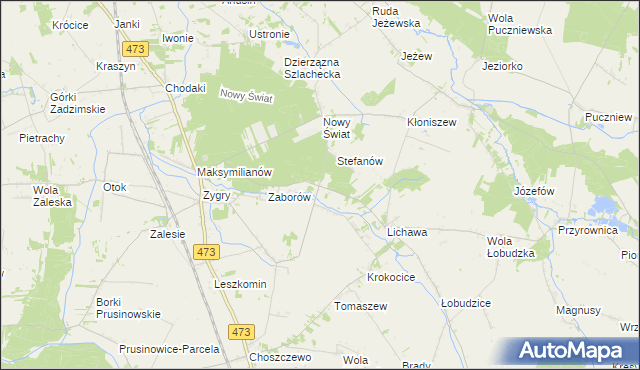 mapa Bąki gmina Zadzim, Bąki gmina Zadzim na mapie Targeo