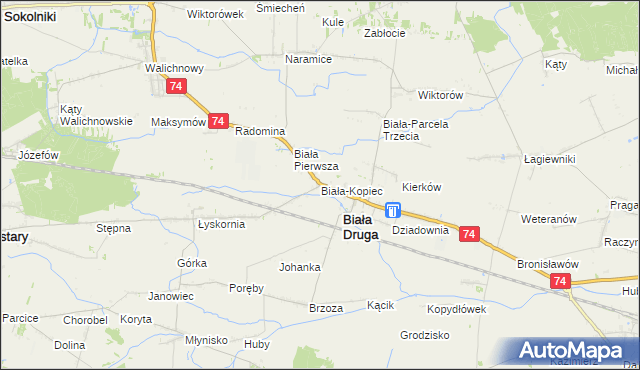 mapa Biała-Kopiec, Biała-Kopiec na mapie Targeo