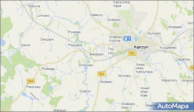 mapa Biedaszki Małe, Biedaszki Małe na mapie Targeo