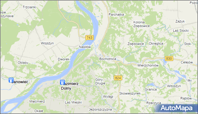 mapa Bochotnica, Bochotnica na mapie Targeo